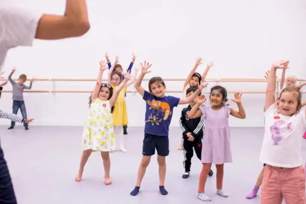 Community Day May 2022 RAD | Royal Academy of Dance young dancers dancing happily during RAD Community Day at RAD headquarters studio