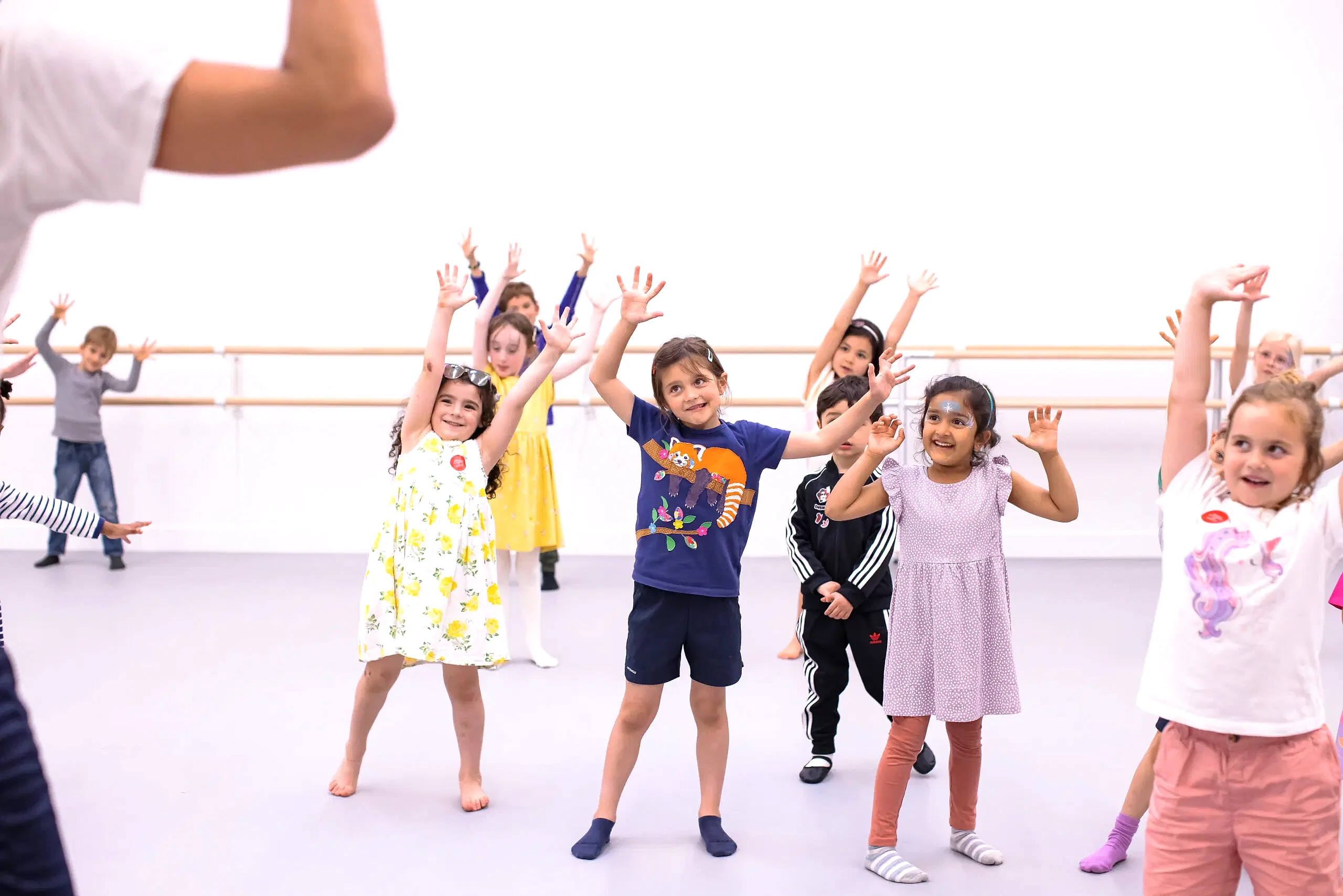 Community Day May 2022 RAD | Royal Academy of Dance young dancers dancing happily during RAD Community Day at RAD headquarters studio