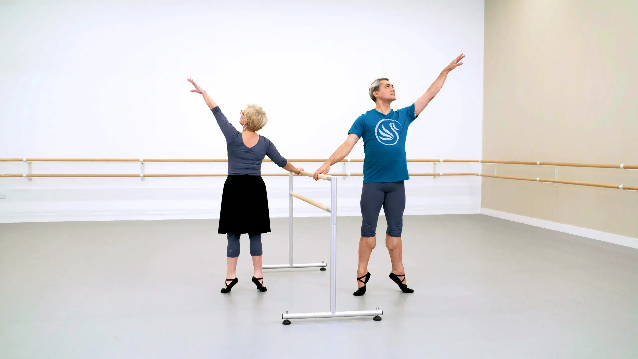 A001C005240105X8MXF10522113Still002 | Royal Academy of Dance two dancers at an RAD Silver Swans class