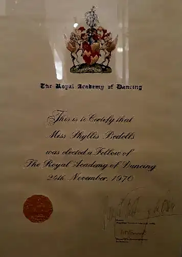 Bedells-FRAD-Certificate1970 | Royal Academy of Dance