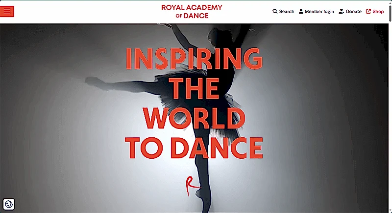 web screenshot | Royal Academy of Dance